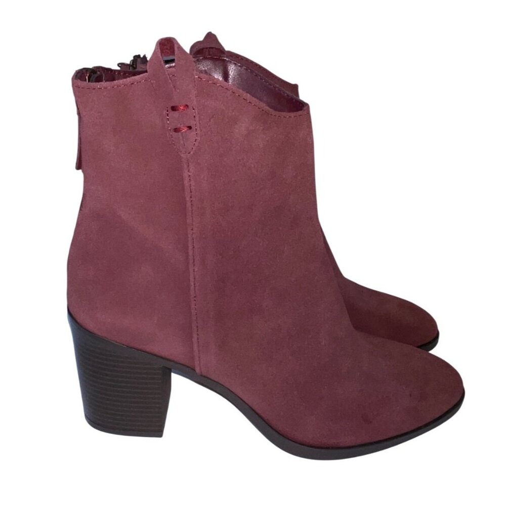 MIA Suede Leather Cowboy Boots Rhys Stacked Heel Women Size 11M
